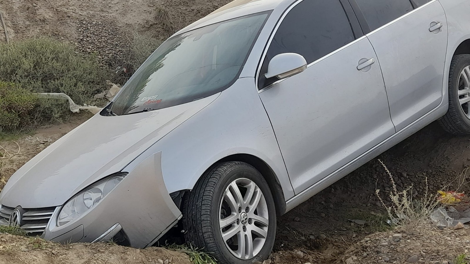 Así quedó el vehículo tras caer